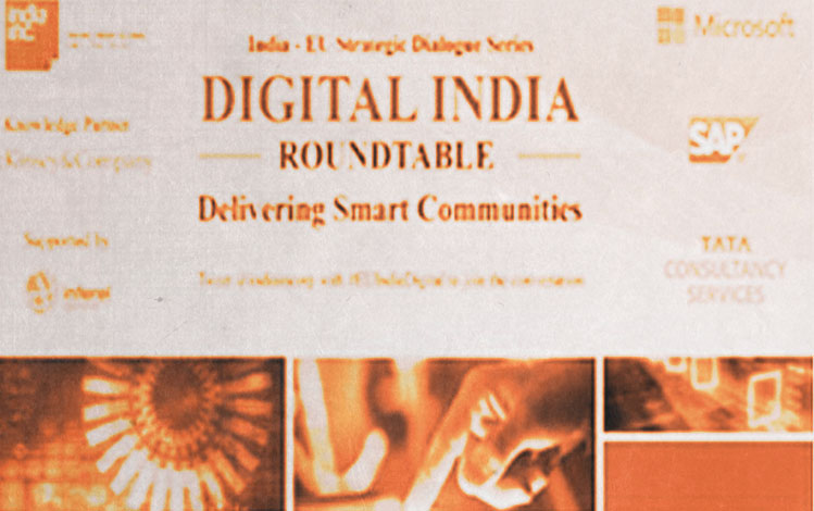 Digital India Roundtable event banner on EU strategic dialogue